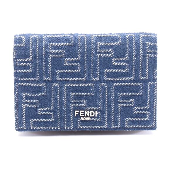 Fendi Denim Leather Card Case